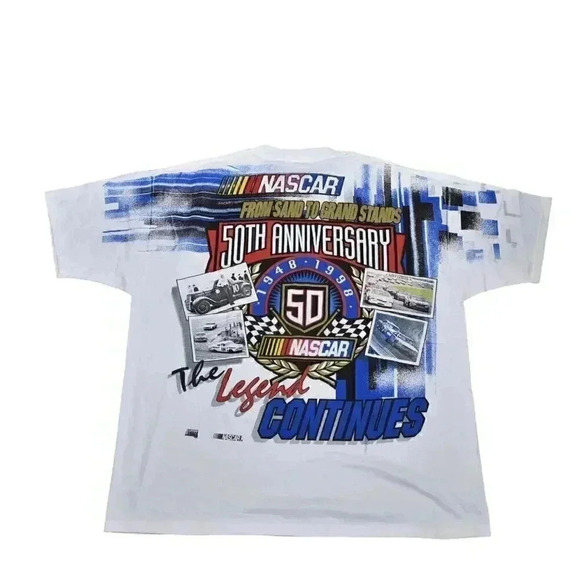 Vintage 1998 Nascar T-Shirt 50th Anniversary The Legend Continues AOP Size XL - Picture 5 of 10